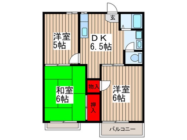 サザンクロスＢ棟の物件間取画像